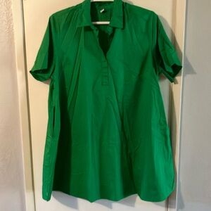 Old Navy Green Boxy Button Down Dress-with pockets-loose fit